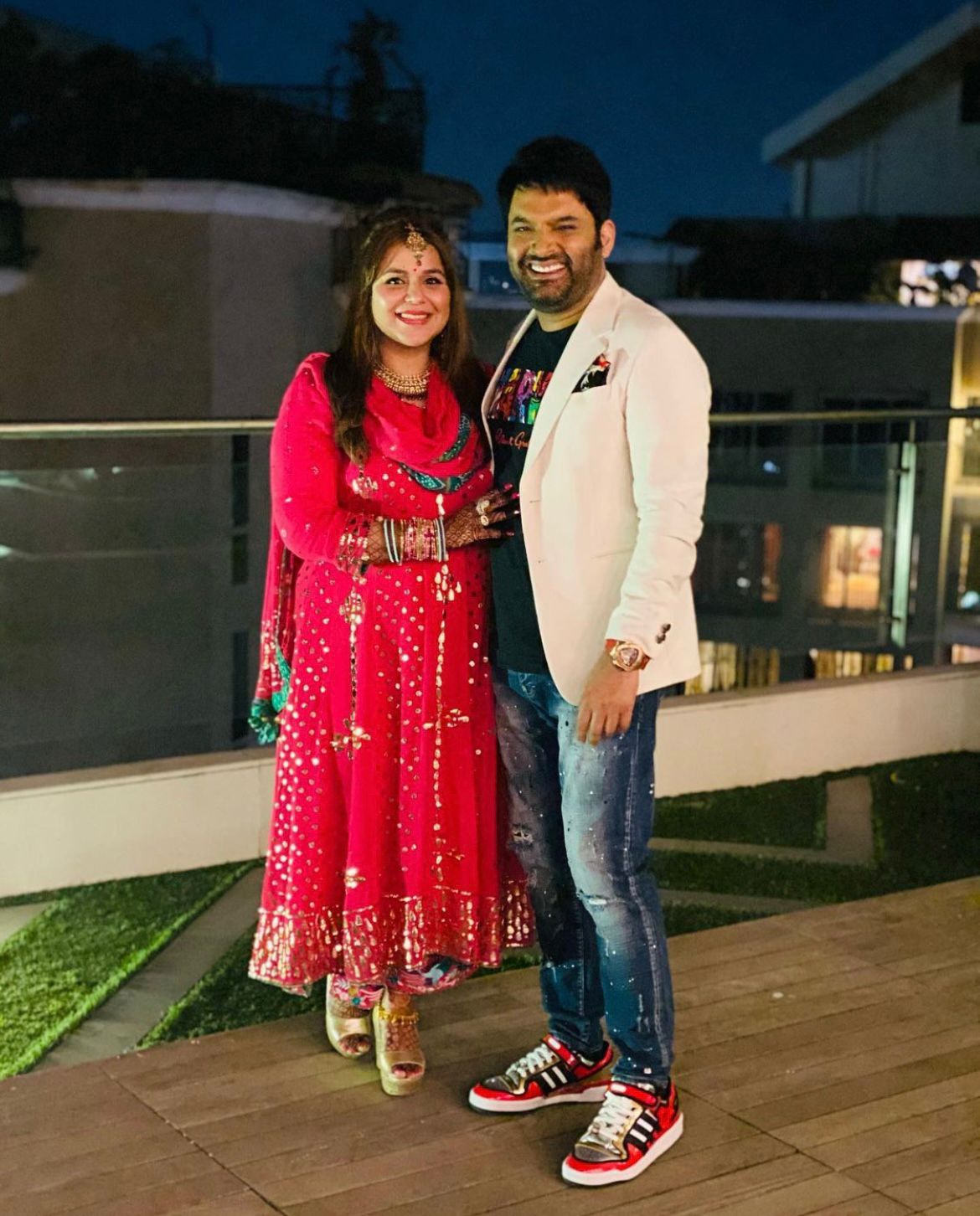 kapil sharma and his wife's karwa chauth celebration